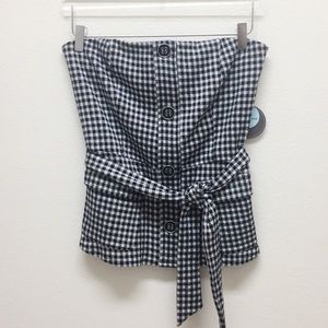 Anthropology Eva Franco - Strapless gingha…